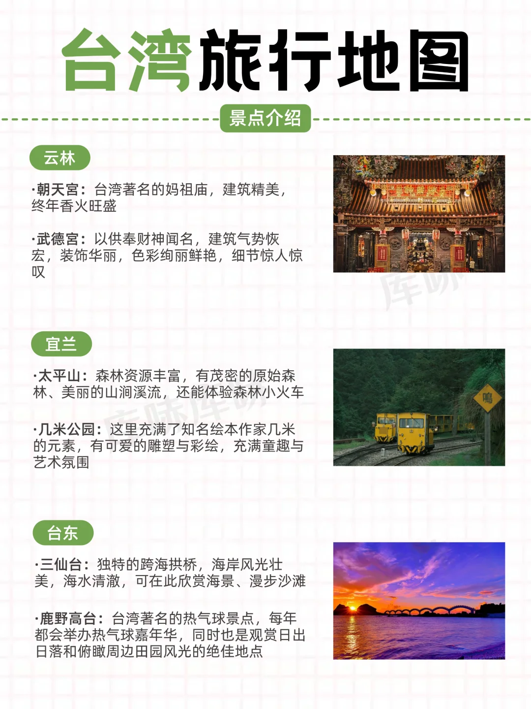 🗺️台湾旅游地图｜亮点景点全解锁✅