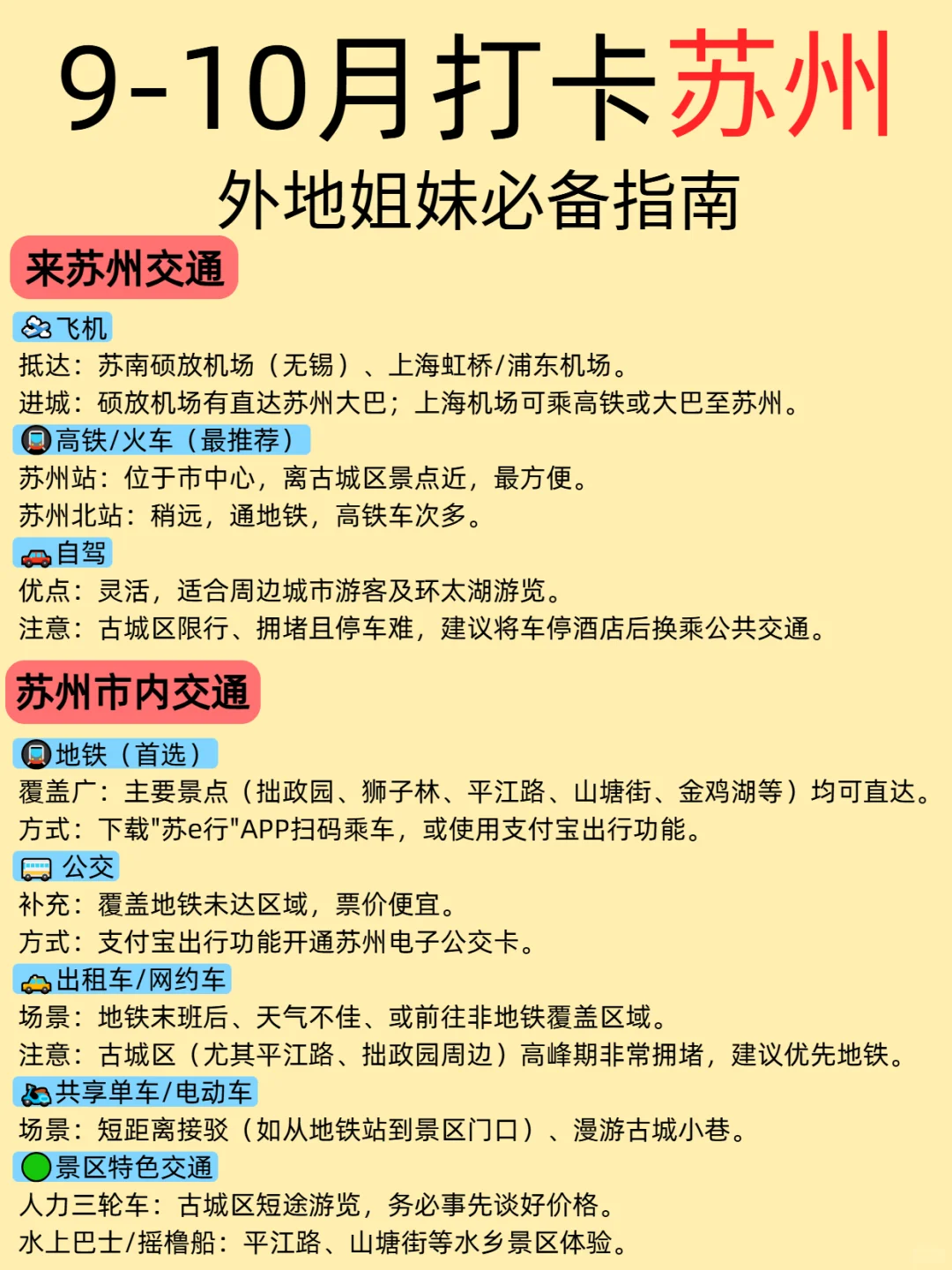 苏州旅游攻略|做好攻略太重要了‼