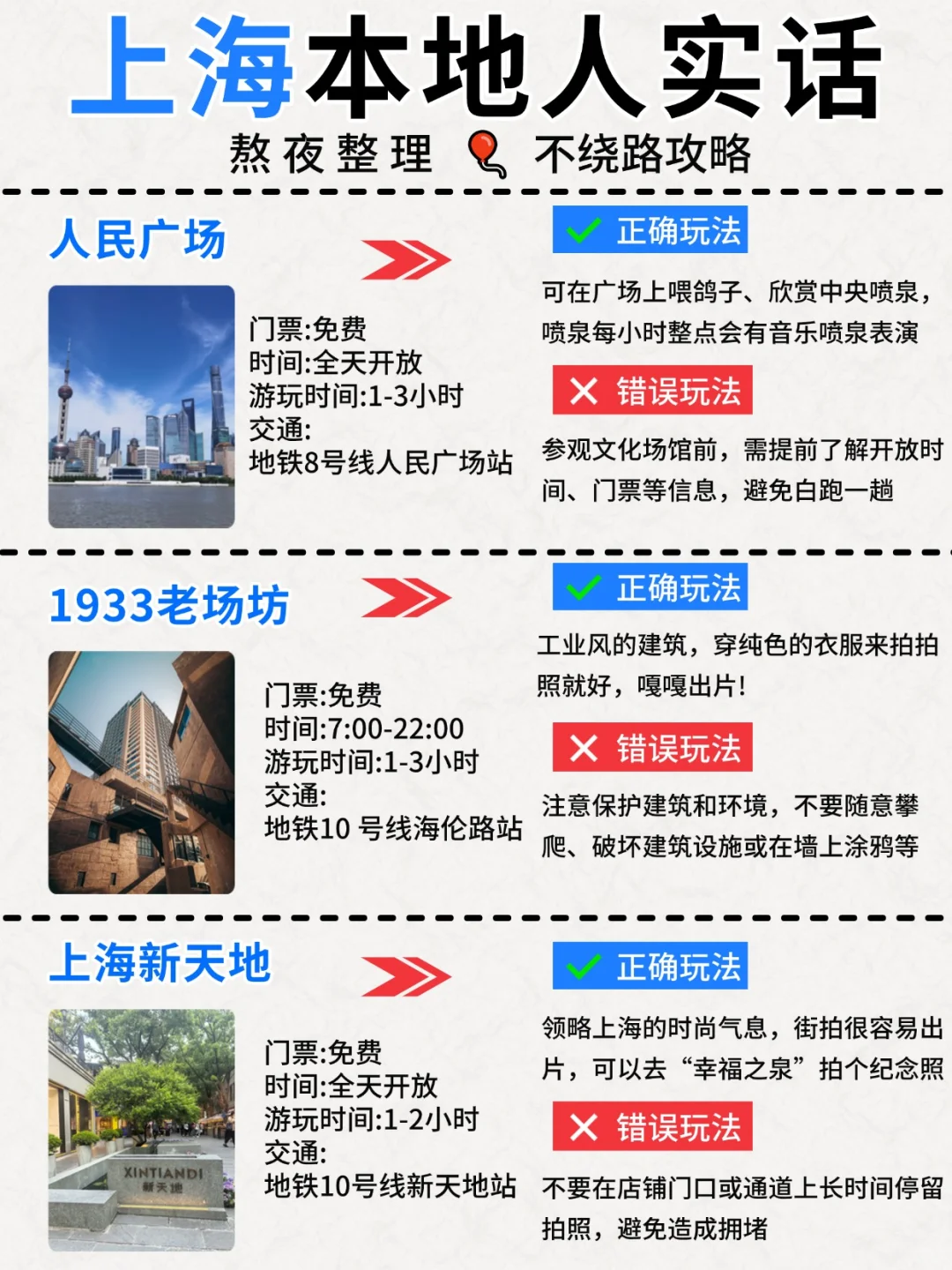 上海旅游✅本地人大实话，这么玩包不踩坑