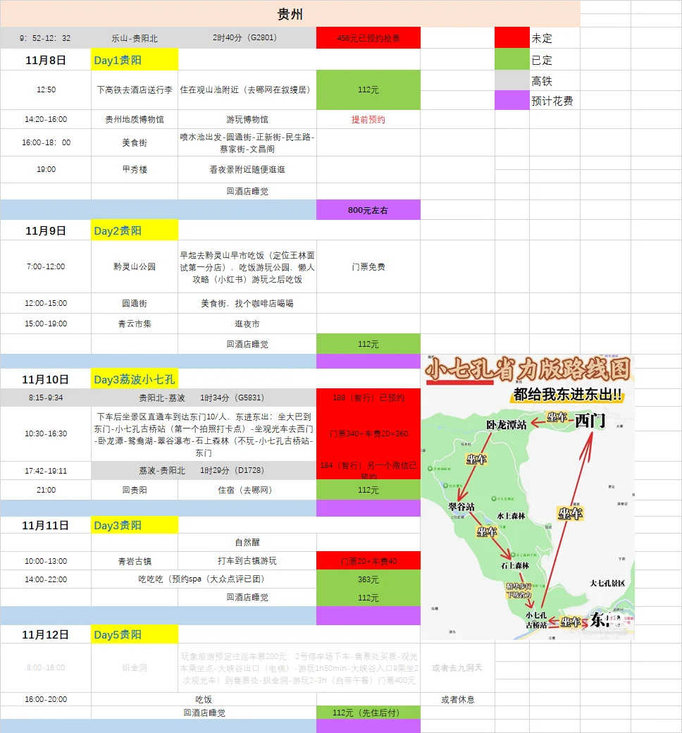 11月32天31晚12座城市旅行计划（求美食推荐