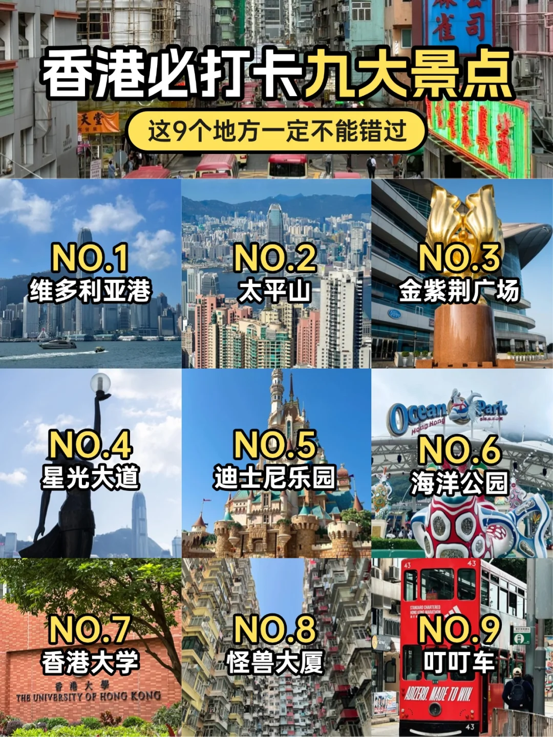 香港必去的九大景点!去香港前必看!