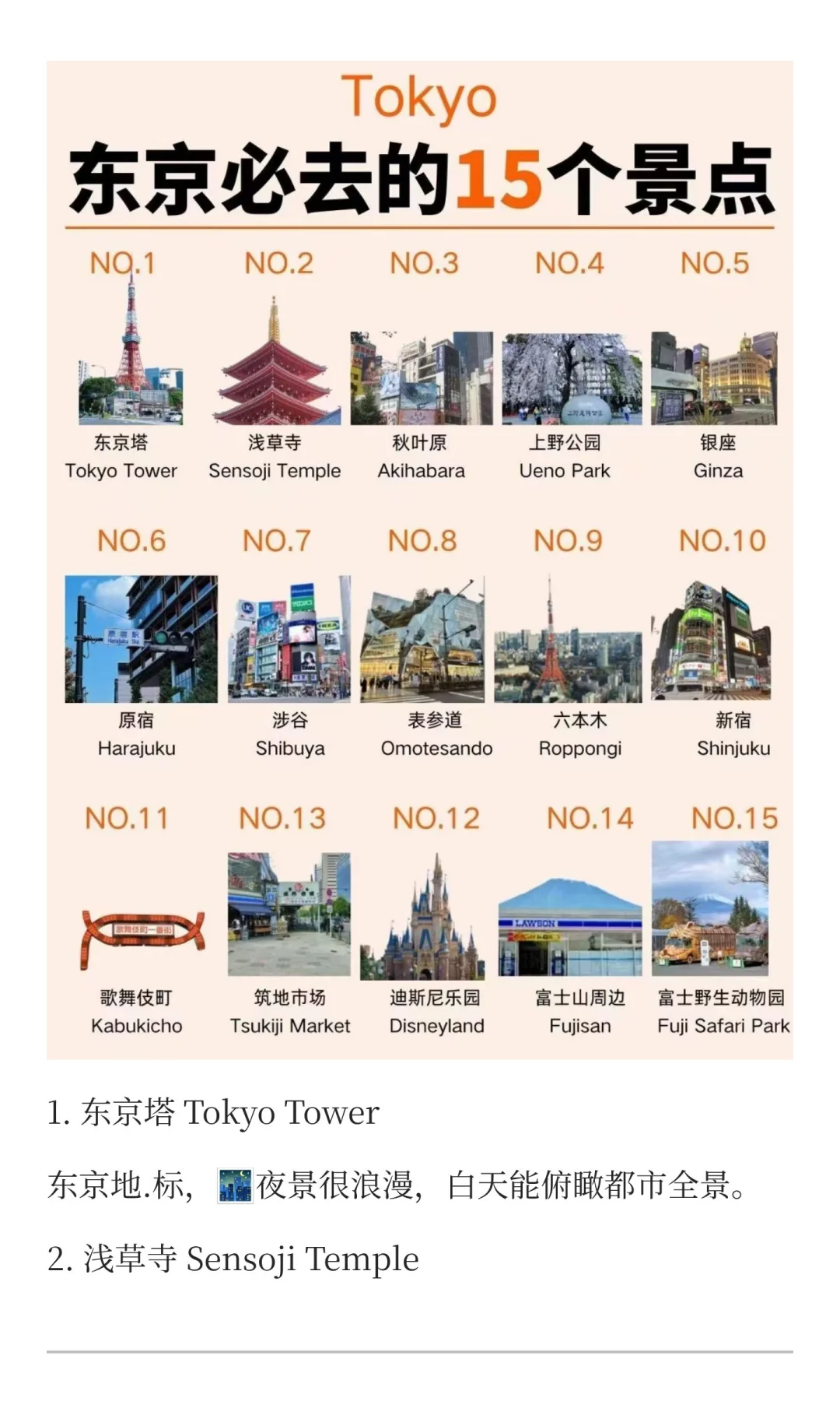 东京自由行必去❗15个热门景点完整攻略