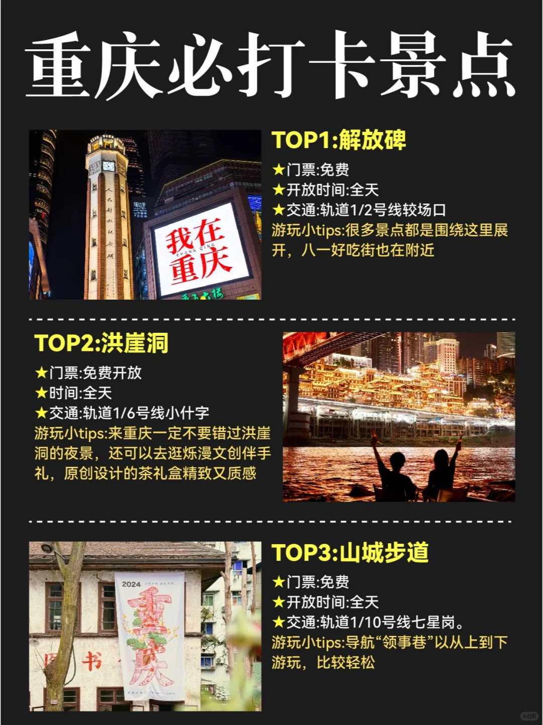 重庆必打卡景点推荐