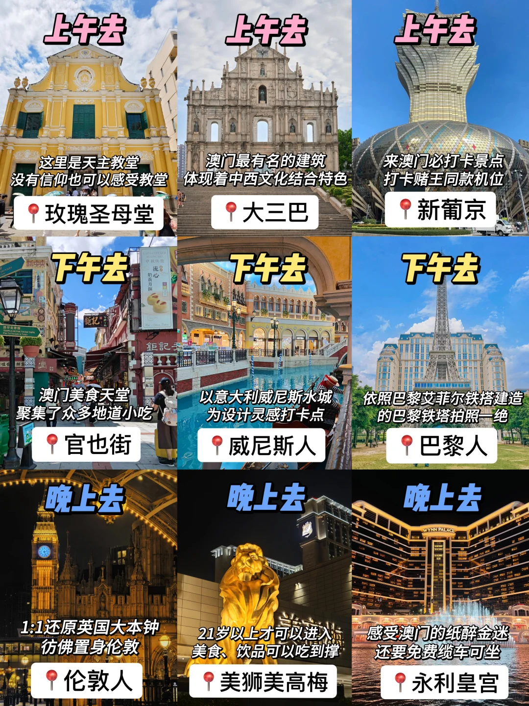 被J人男友做的澳门旅游攻略震惊了🤯好详细