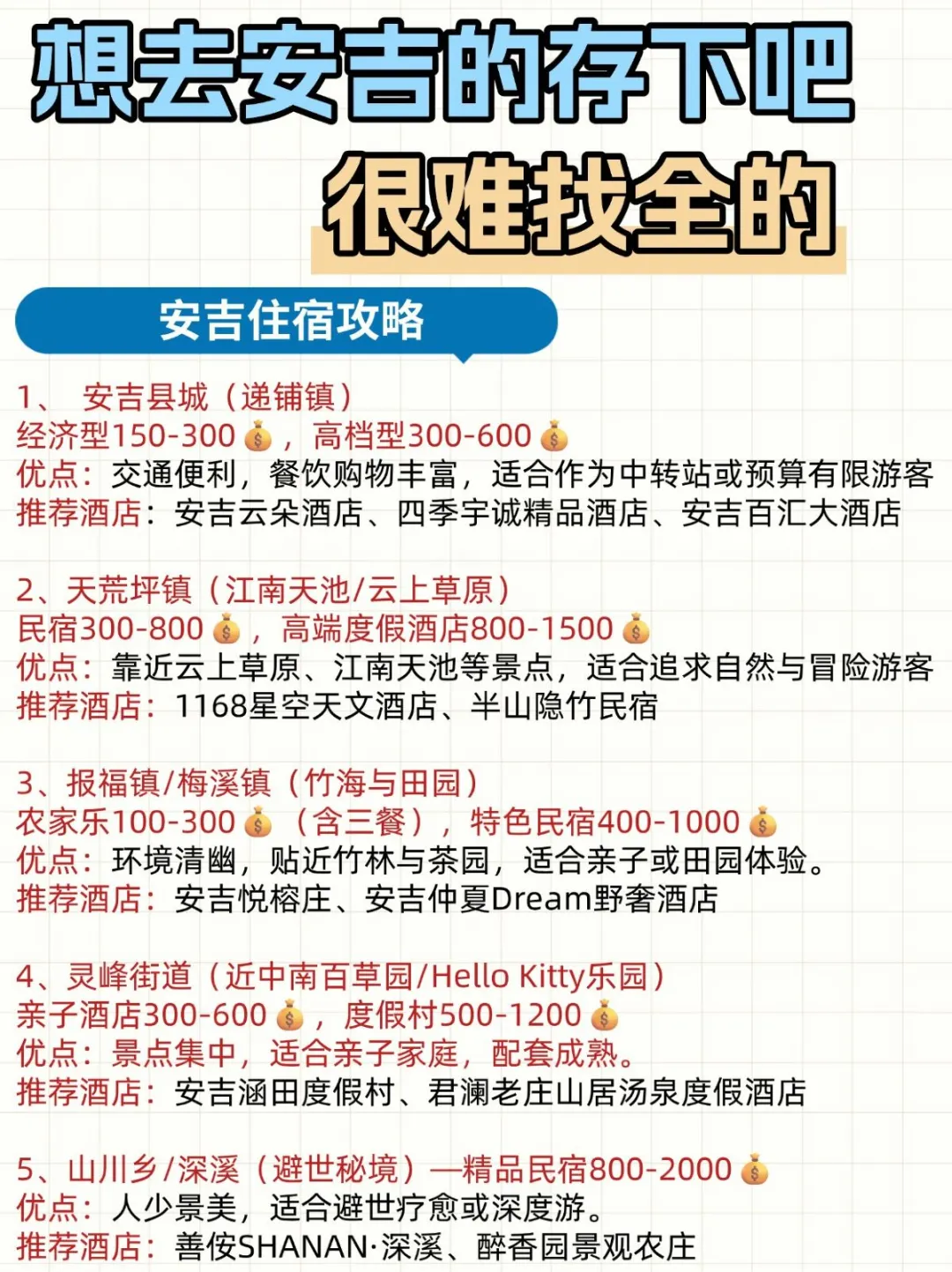 安吉已回📍3天2夜不绕路攻略（避雷版