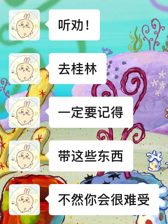 来桂林前👏一定要记得带这些东西
