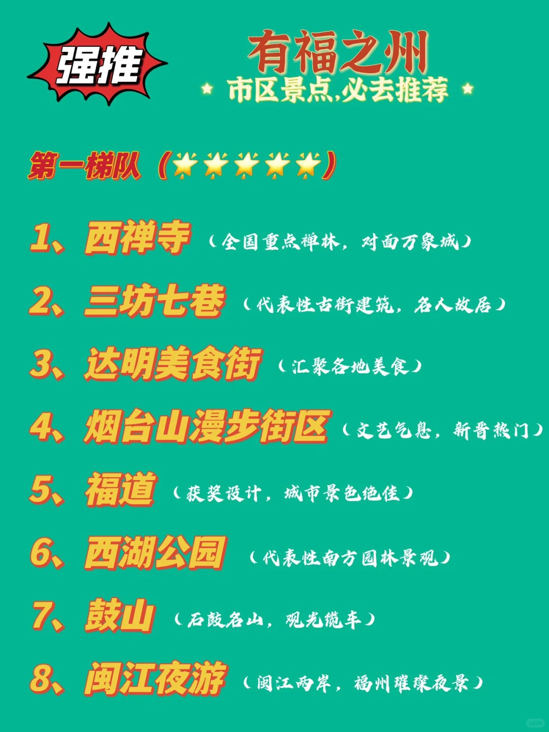 景点推荐｜别再说福州没地方玩了。