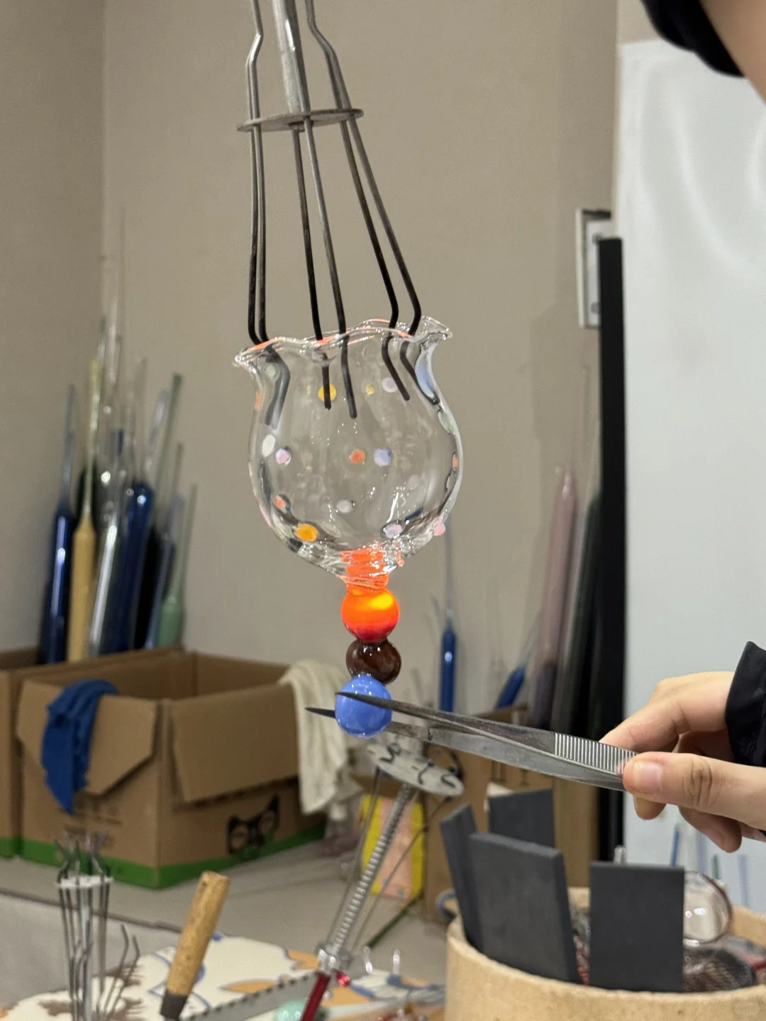 景德镇烧玻璃|只花一小时拥有一个可爱杯子