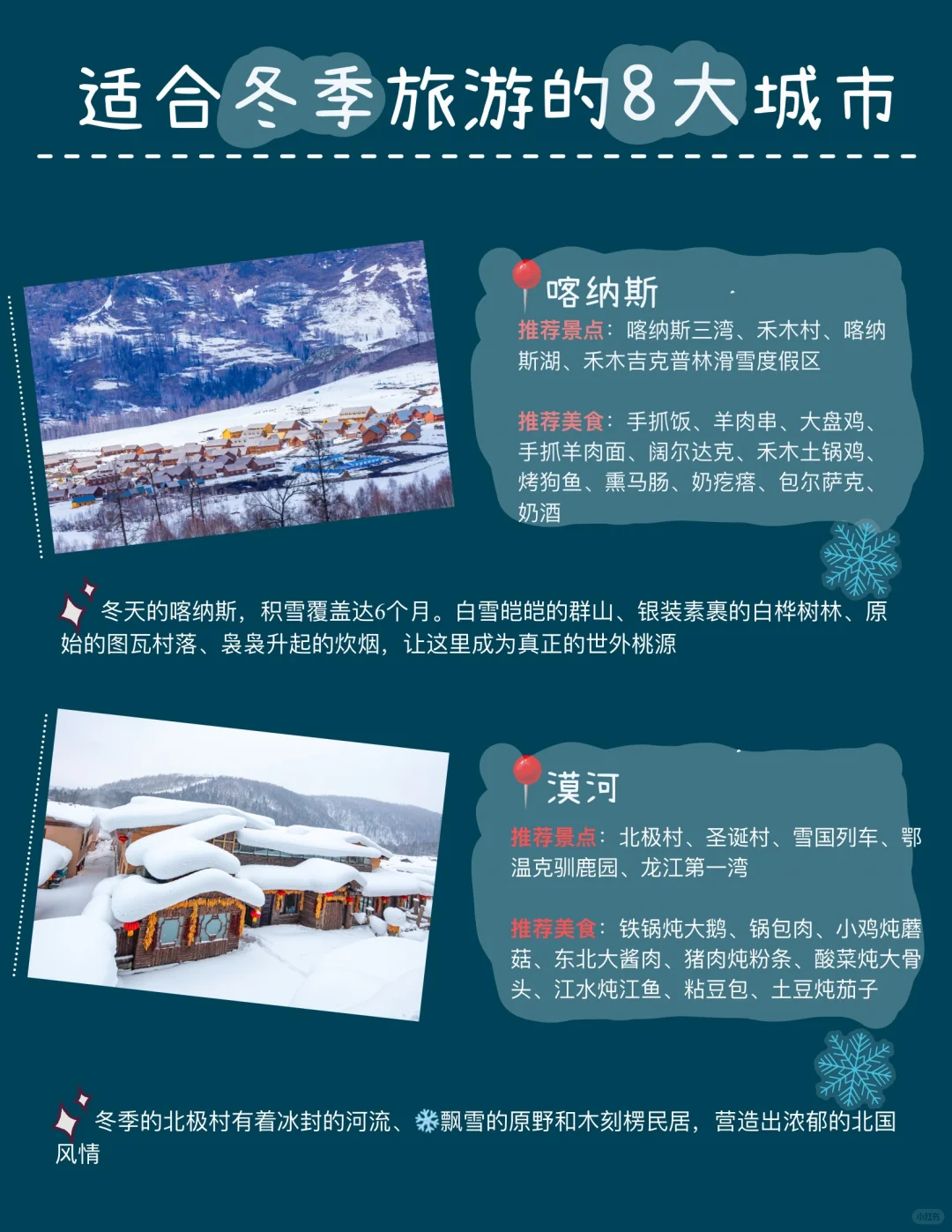 推荐适合冬季旅游的8座城市❄️赏雪避寒两不