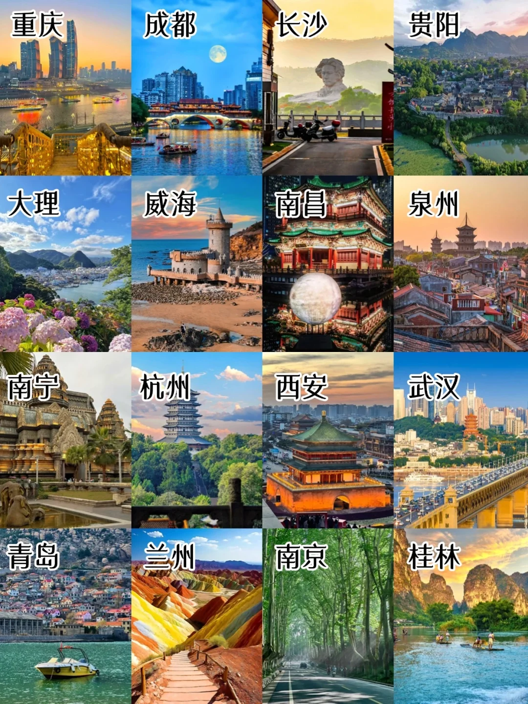 大学生穷游首选这16座城市,精准规划