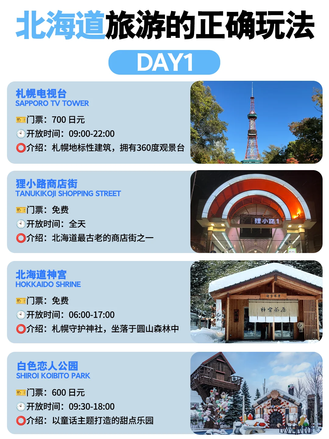 5分钟搞定北海道旅游攻略🔥看这篇就够啦