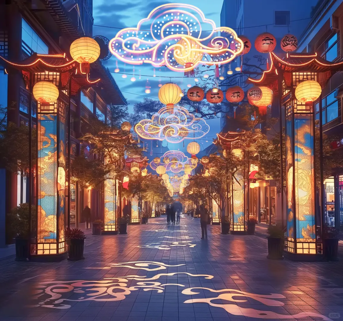 🌌💫🏮梦回千年-古镇夜未央！✨