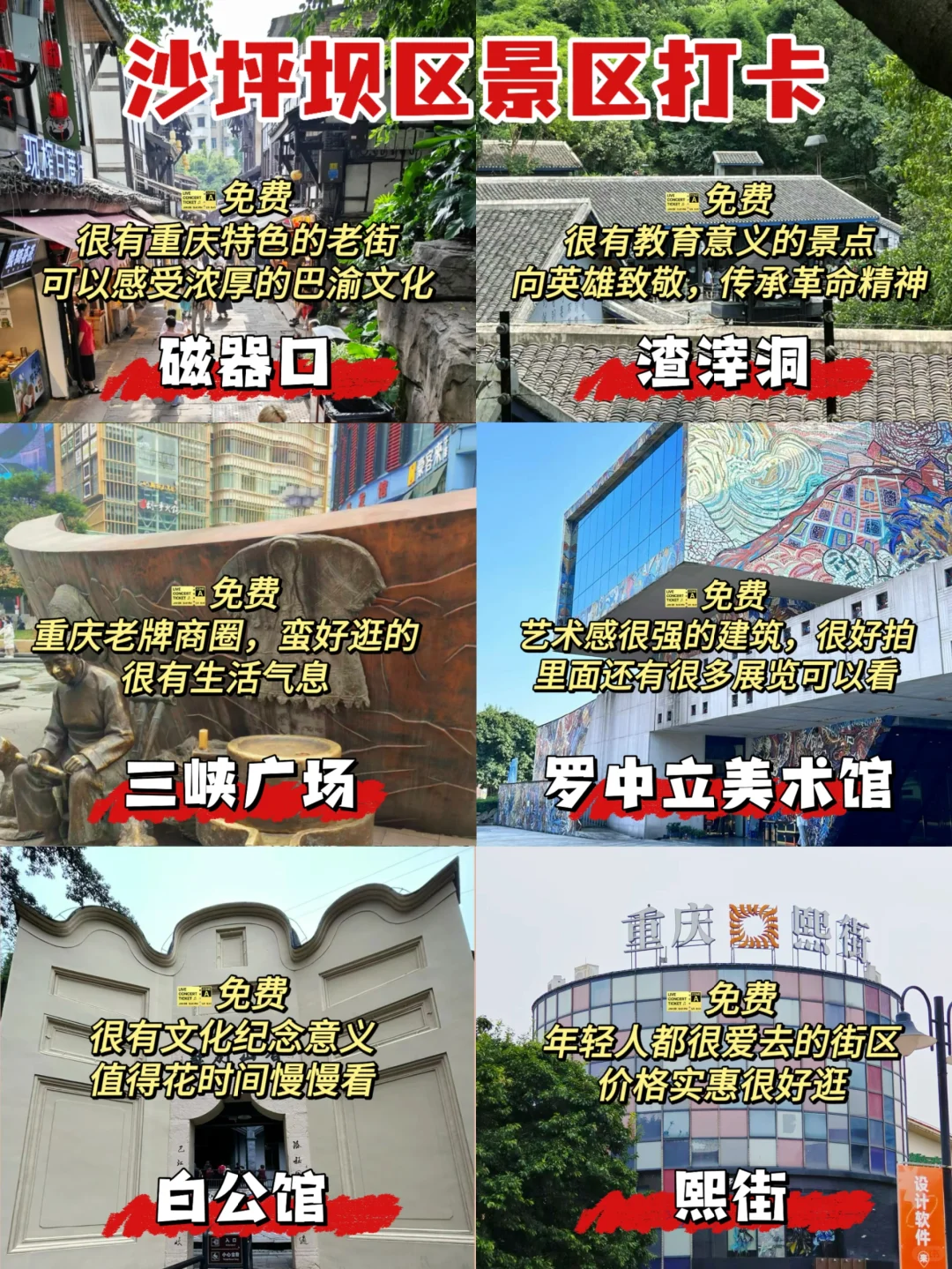 重庆各区热门景点盘点‼️超全超详细✅