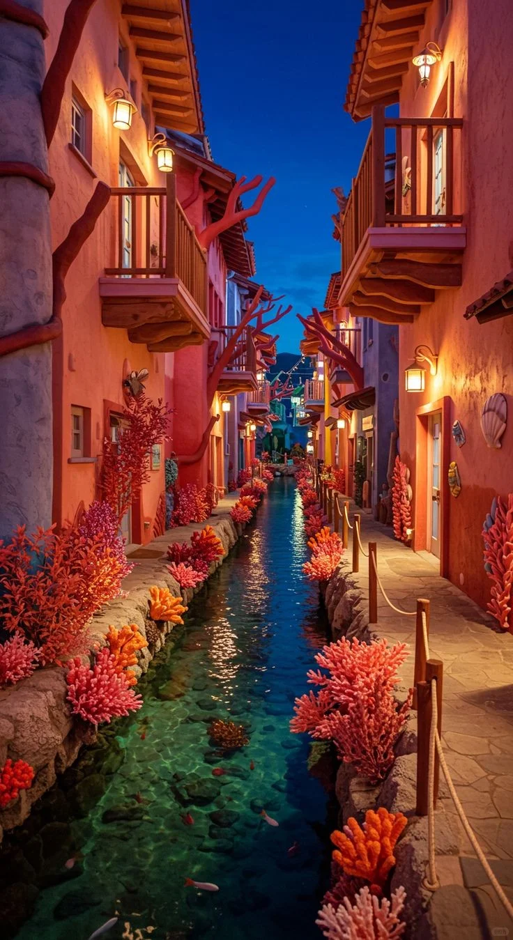 💫如梦似幻,涂鸦小镇壁纸🏝🏡