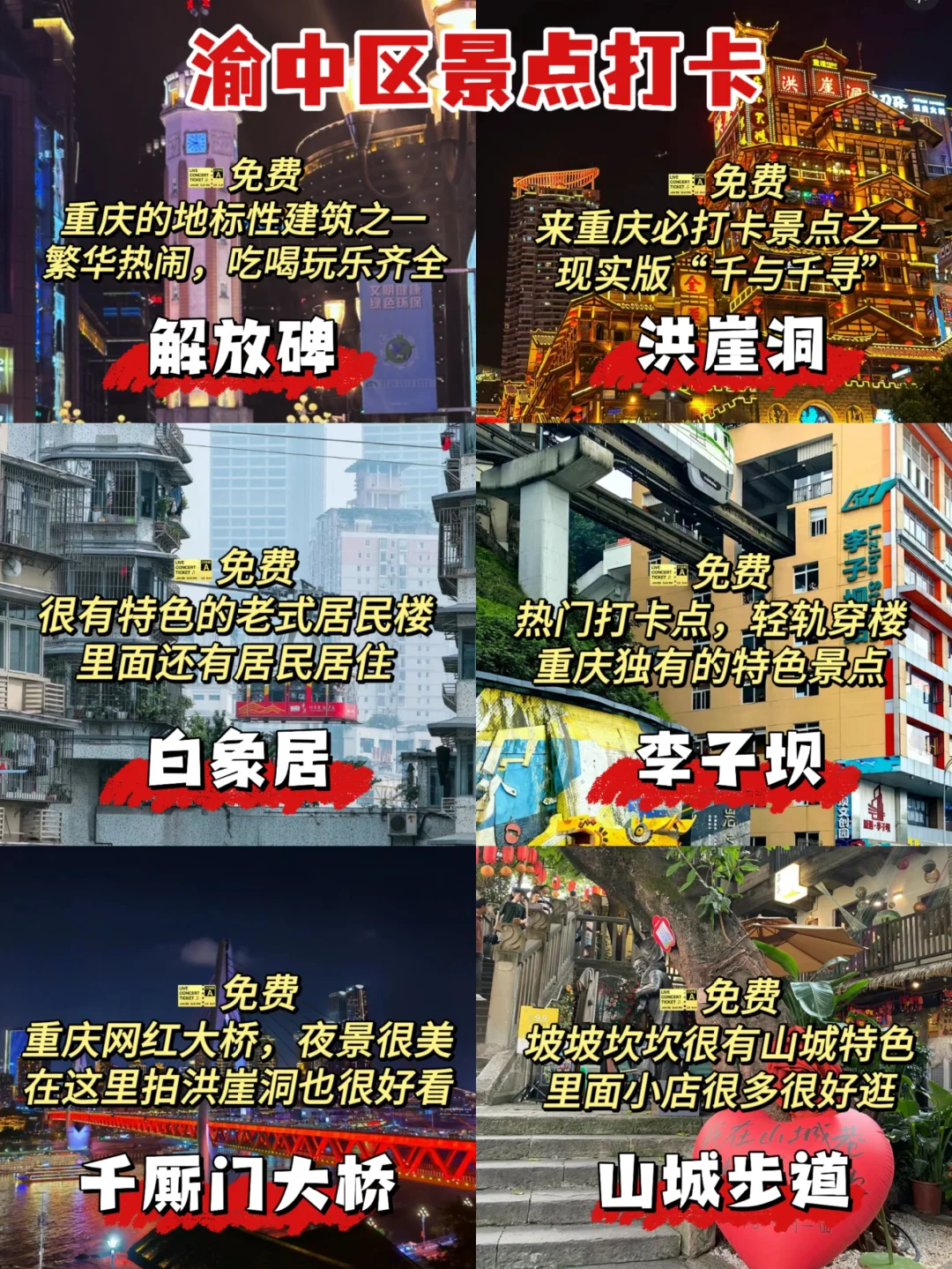 重庆各区热门景点盘点‼️超全超详细✅