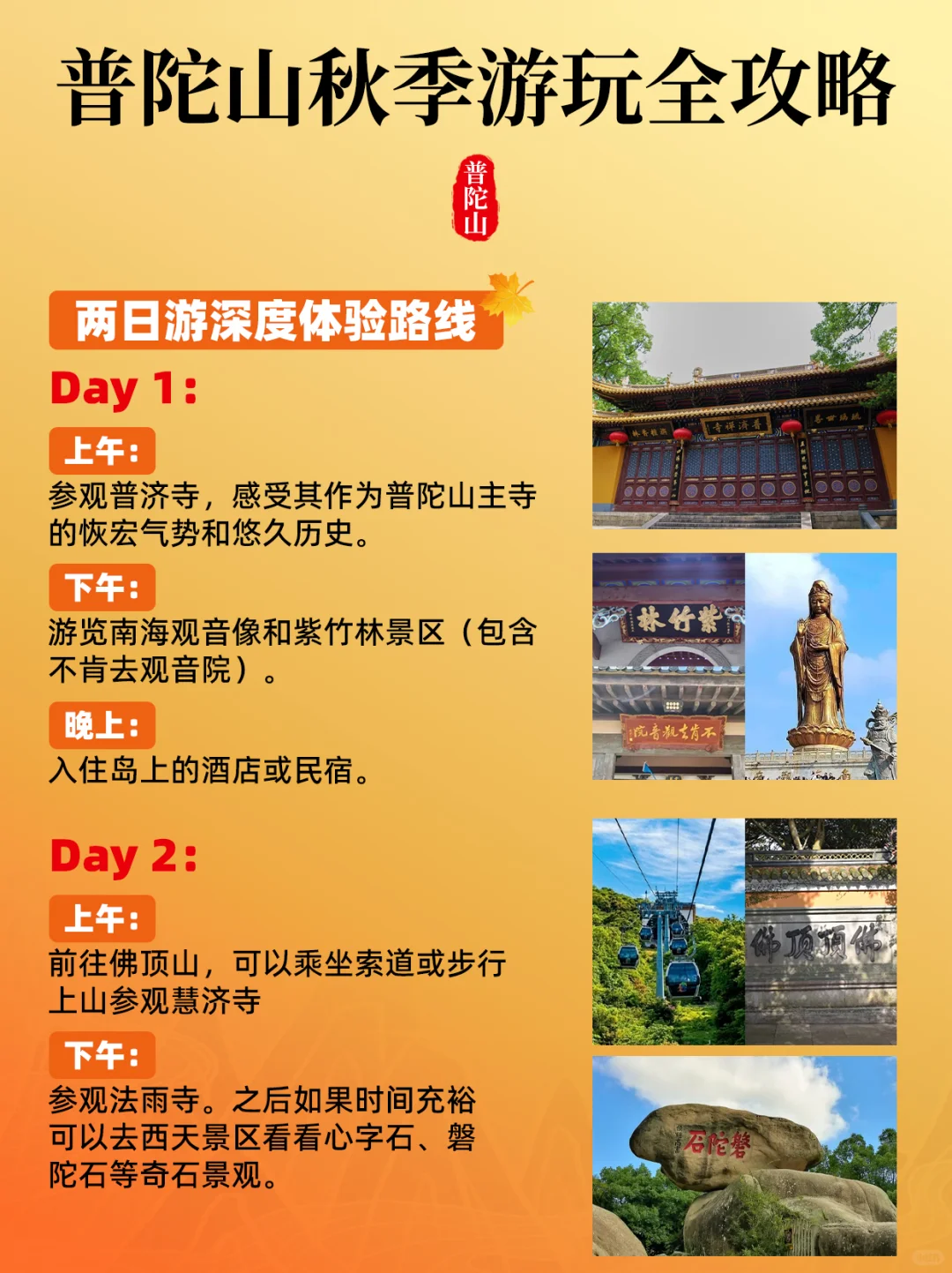 秋天来普陀山才是最棒的！一篇告诉你