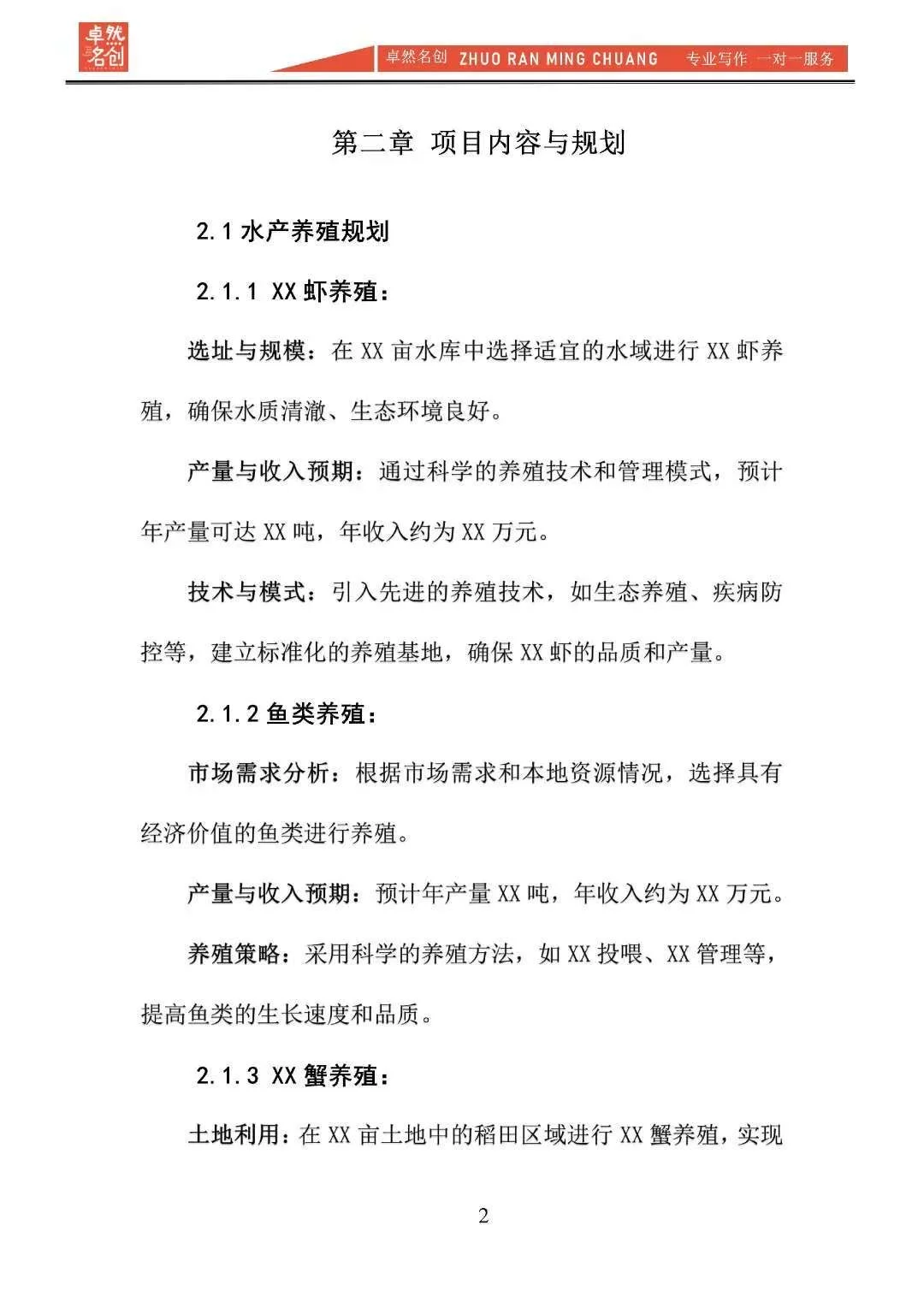 “农旅养”生态旅游开发项目计划书word