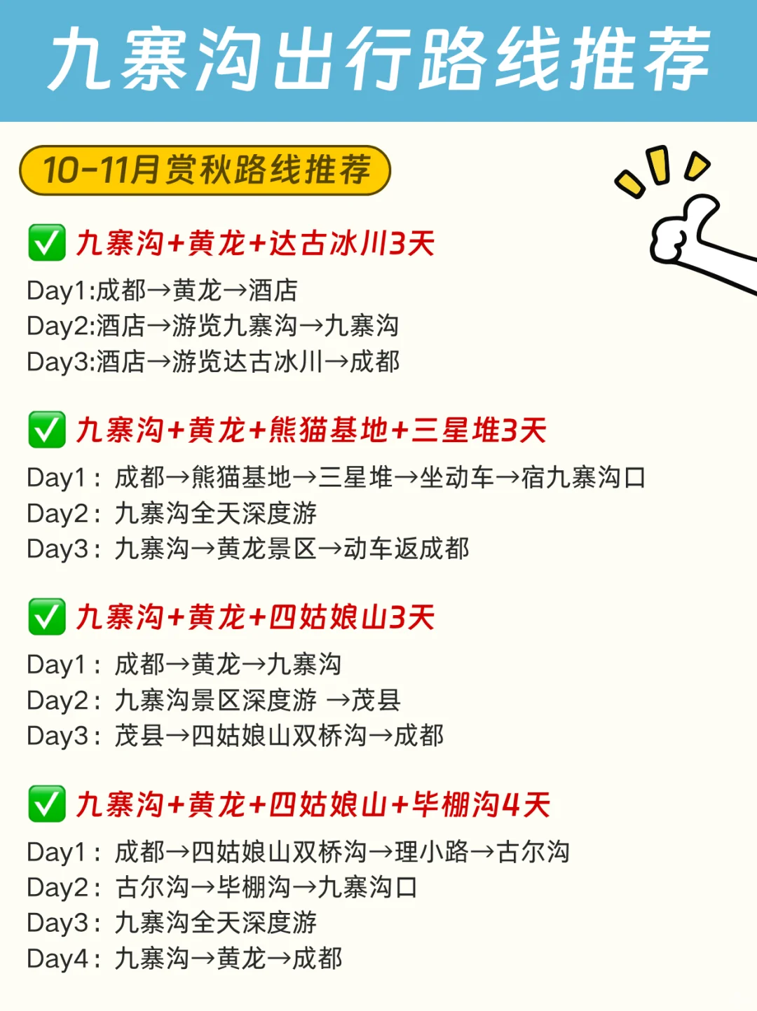 九寨沟景点游玩攻略✅时间路线+避坑指南