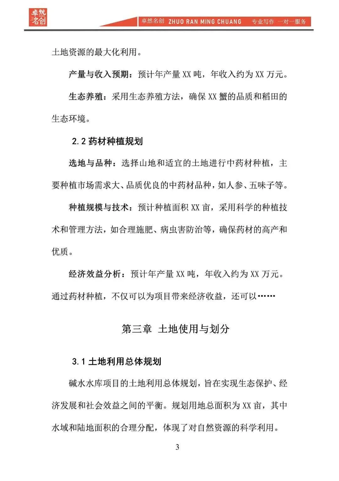 “农旅养”生态旅游开发项目计划书word