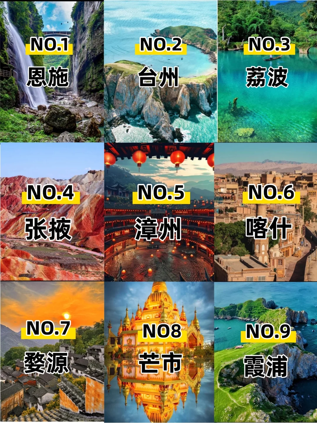 大胆猜测!90%人没去过这些小众城市旅游过❗