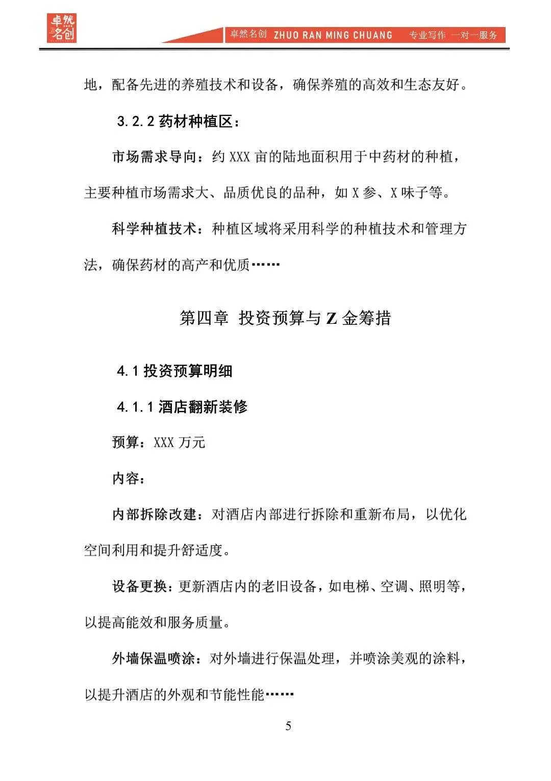 “农旅养”生态旅游开发项目计划书word