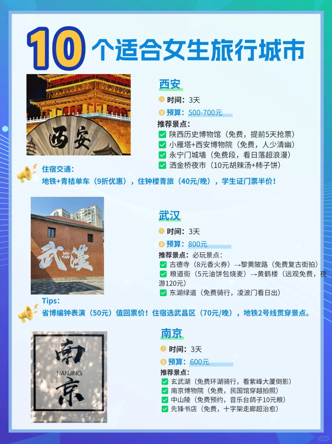 穷游天花板！10个超适合女生独行的城市
