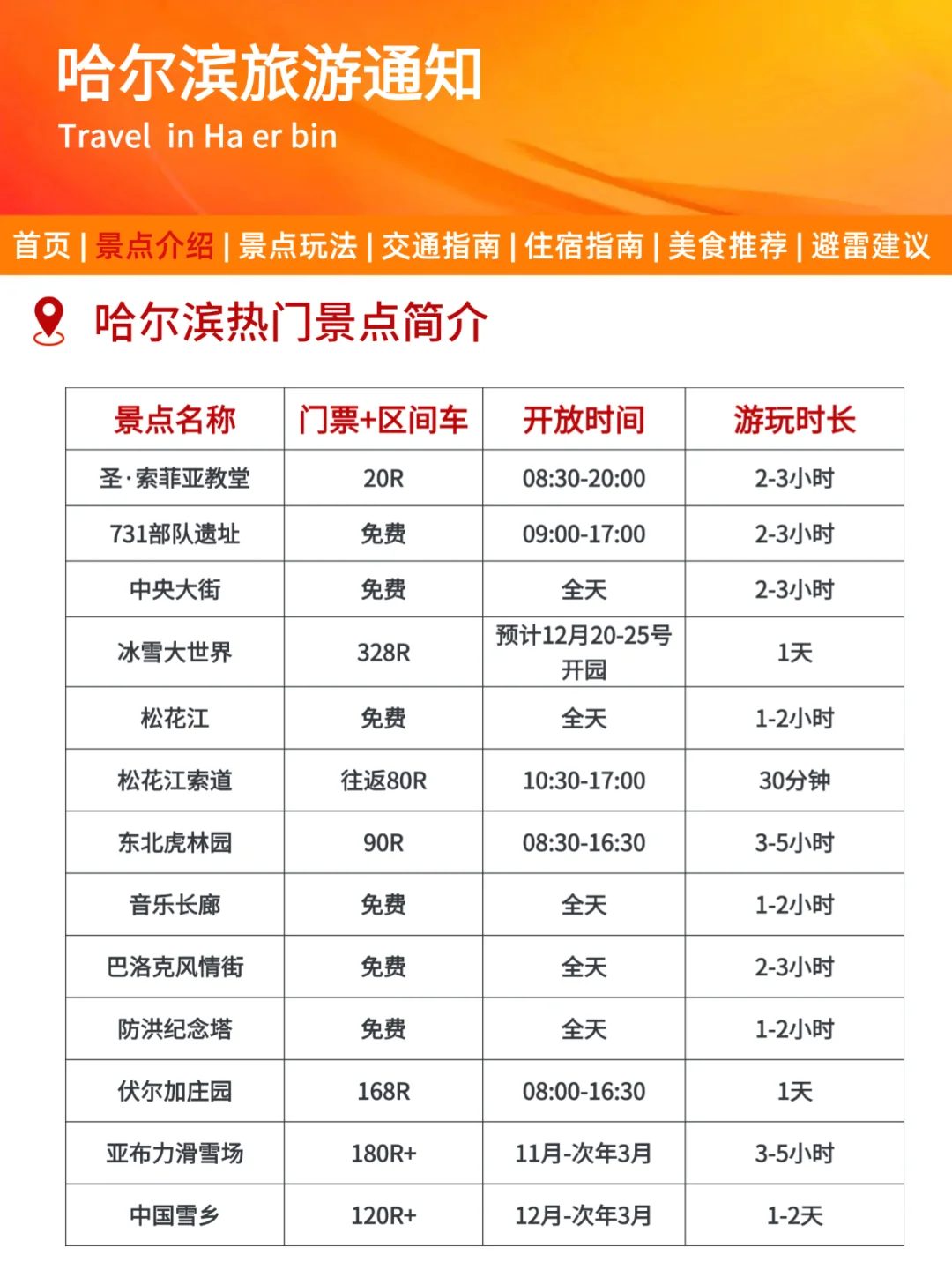 哈尔滨刚发布的旅游通知！幸好出发前看到了