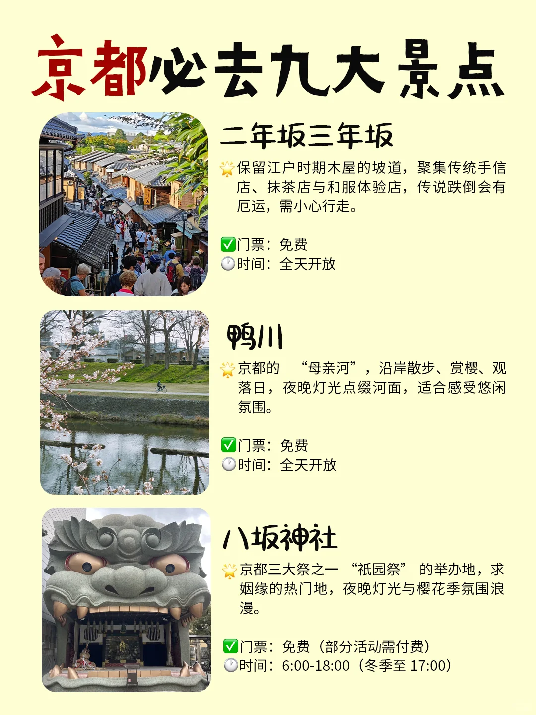 京都必去景点大全‼️看了直接闭眼冲！