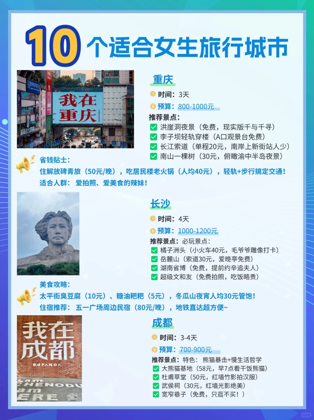 穷游天花板！10个超适合女生独行的城市