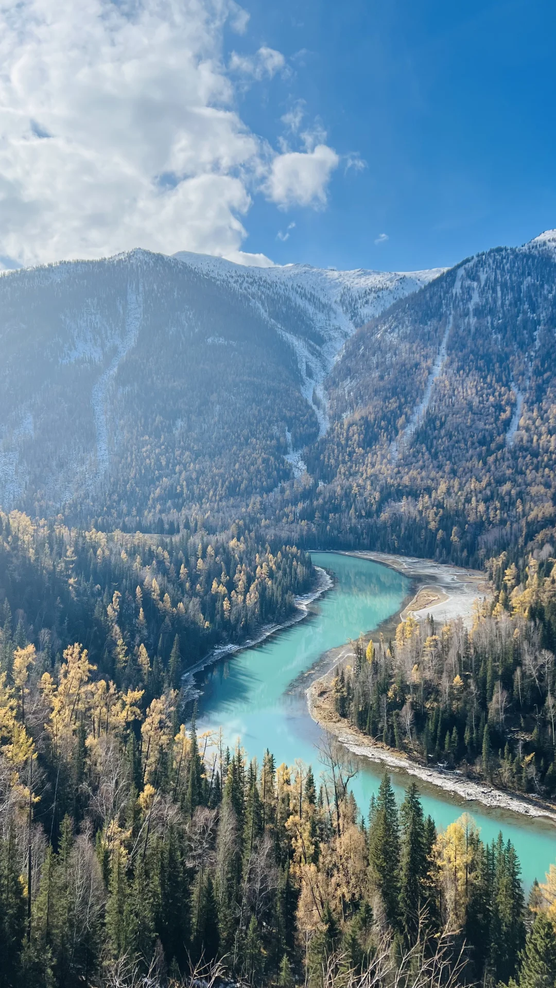 淡季的喀纳斯,人少景美,可以玩雪了