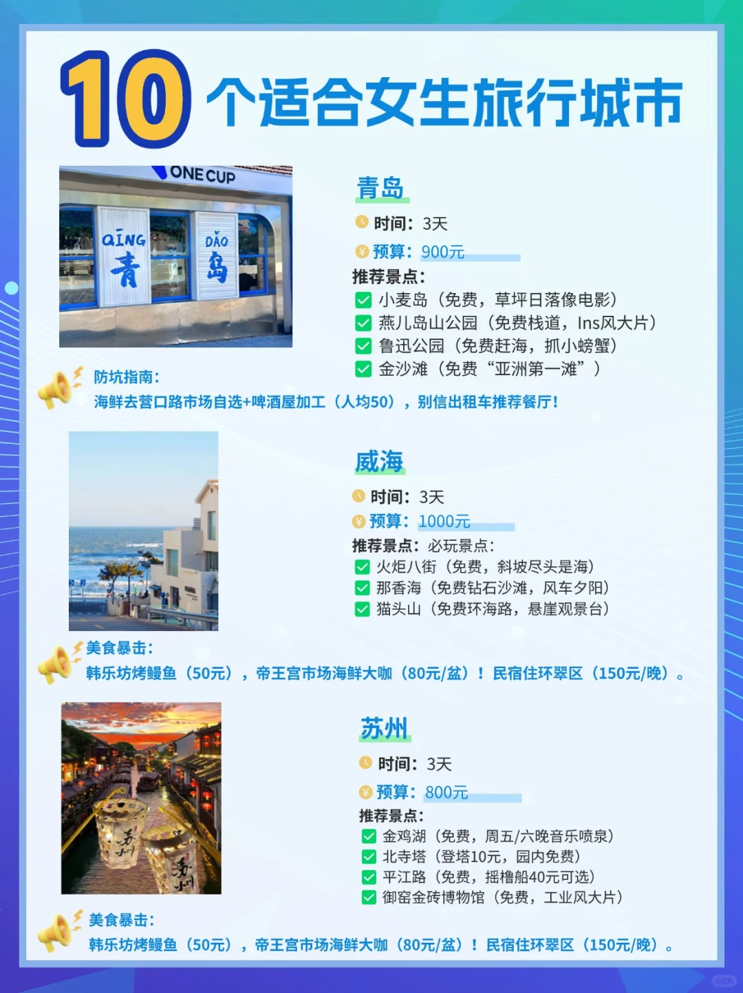 穷游天花板！10个超适合女生独行的城市