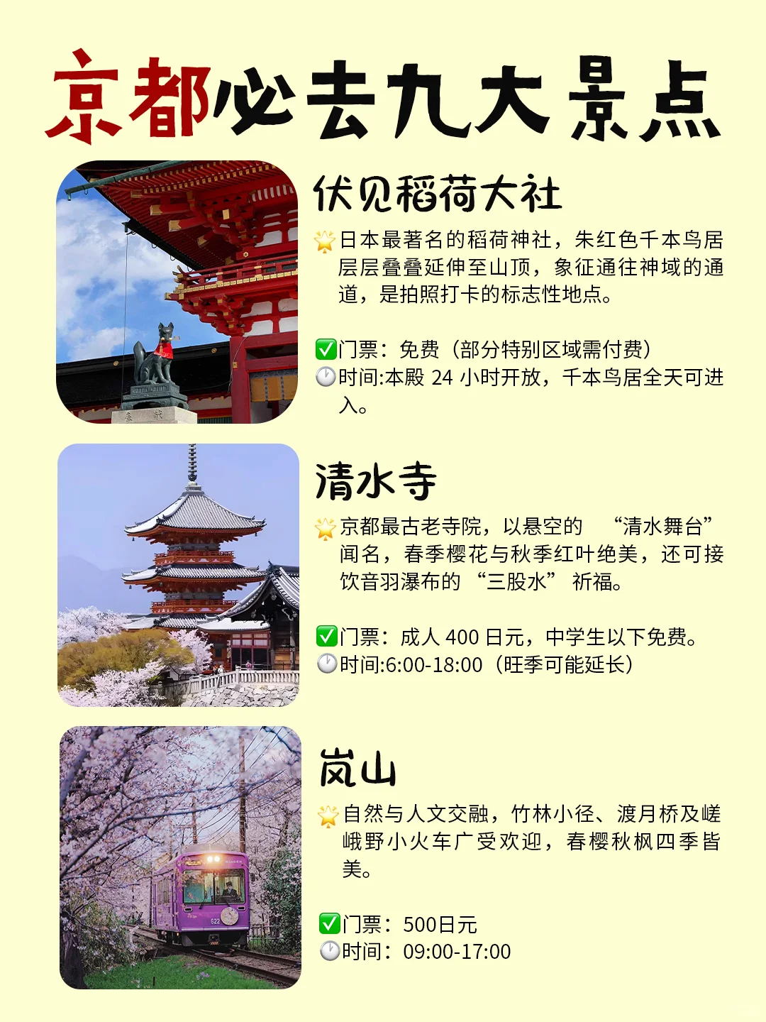 京都必去景点大全‼️看了直接闭眼冲！