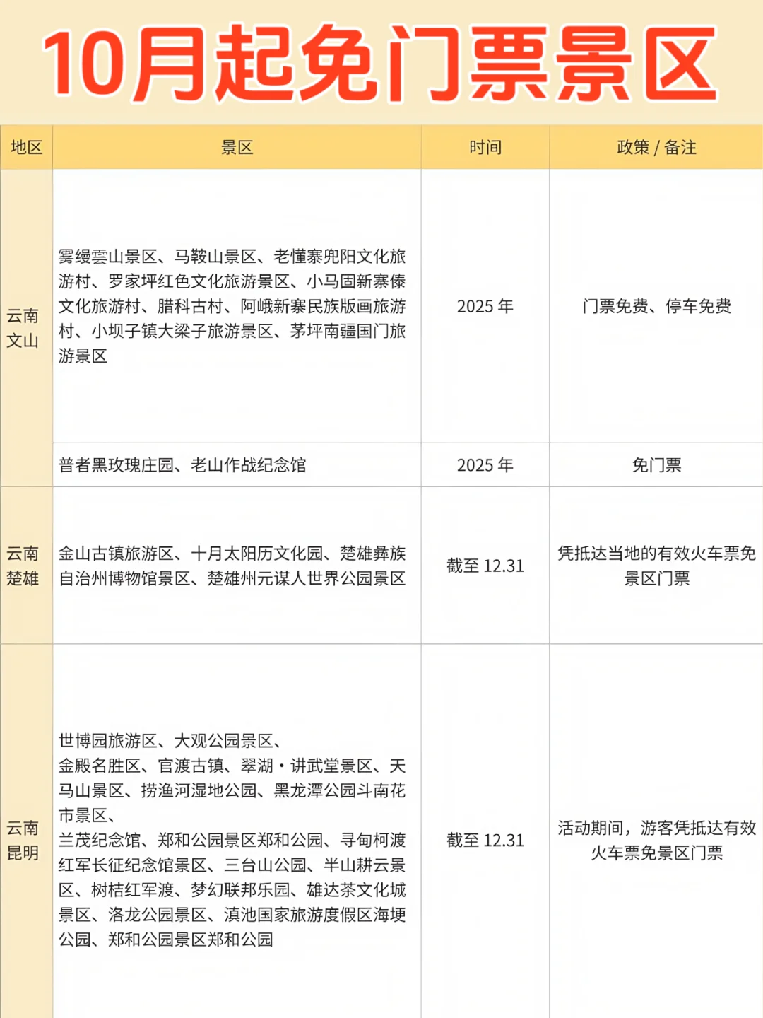 快收藏！10月这些景区都免票！附低价酒店