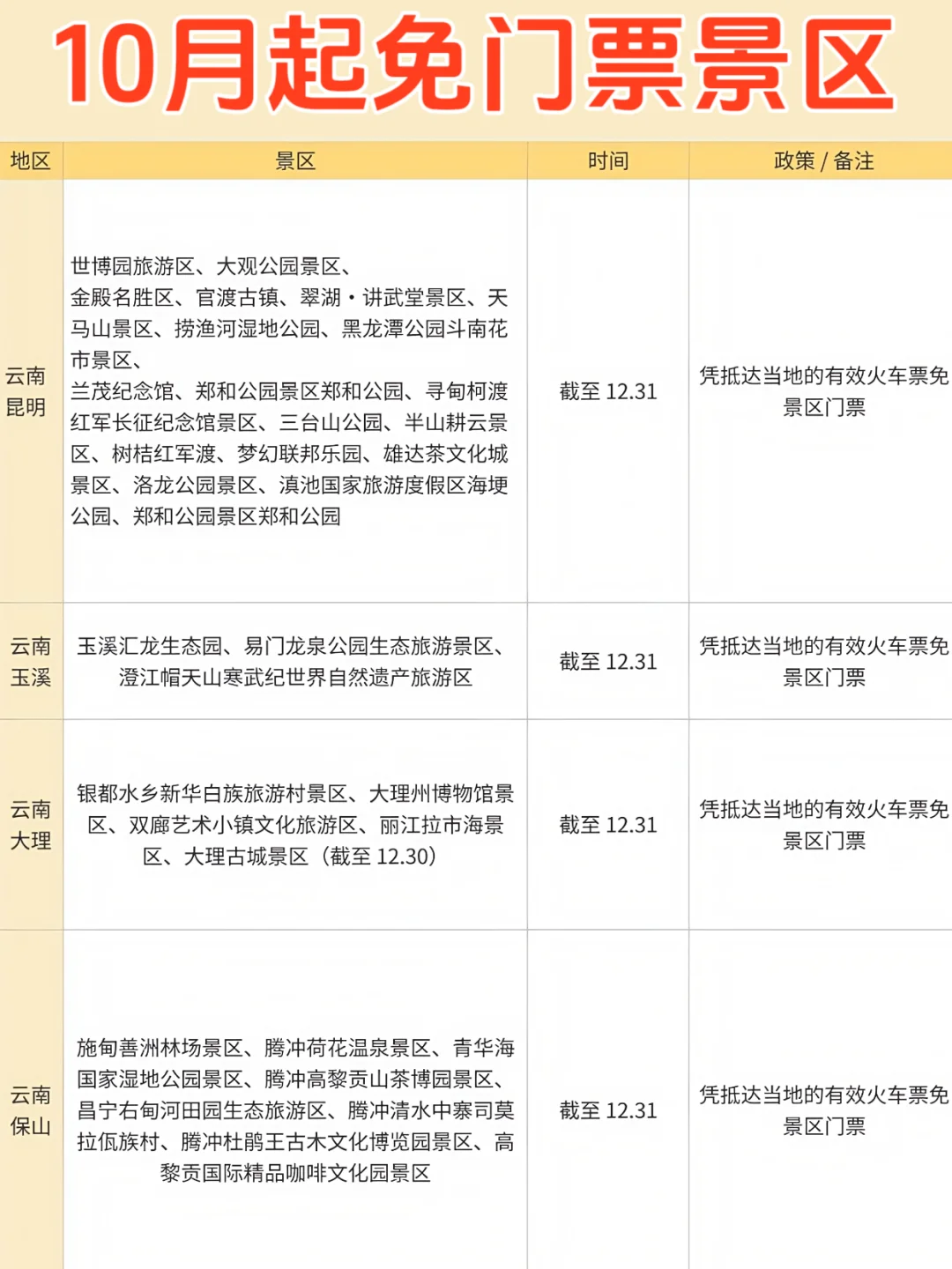 快收藏！10月这些景区都免票！附低价酒店