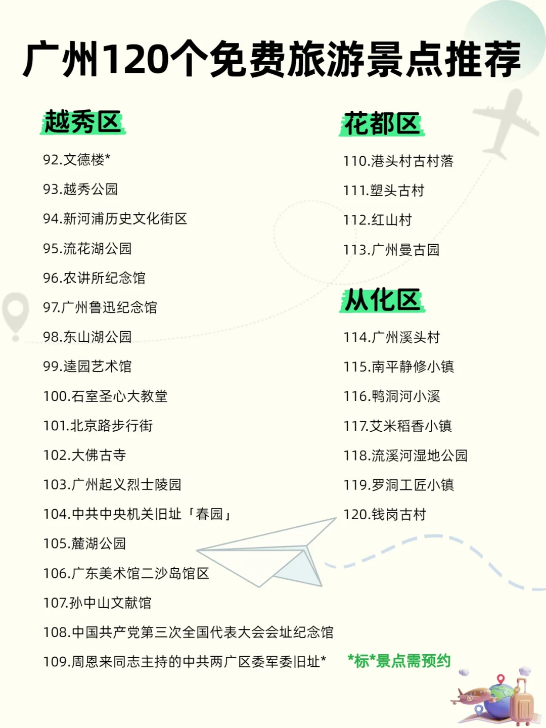 0元玩120个景点，逛广州不花钱真快乐