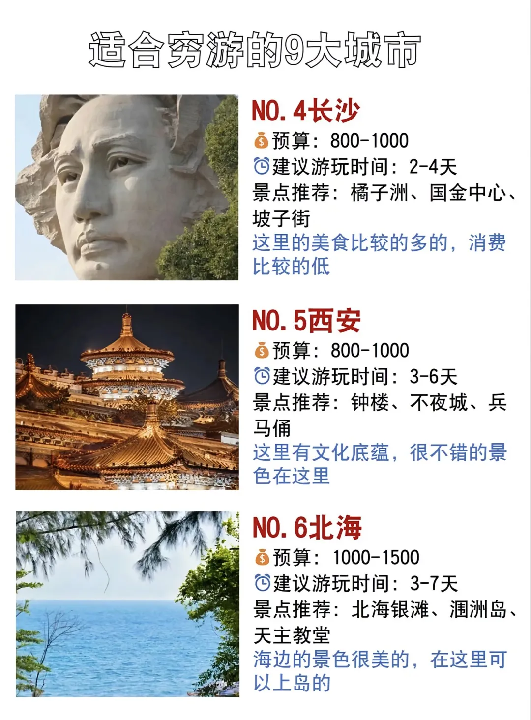 穷游版、适合躺平3～4天、9个小众城市、