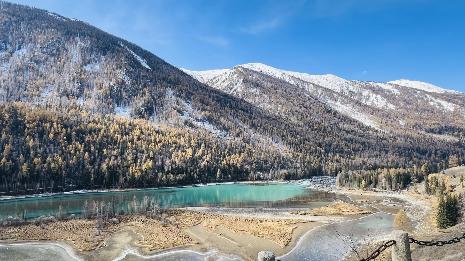 淡季的喀纳斯,人少景美,可以玩雪了
