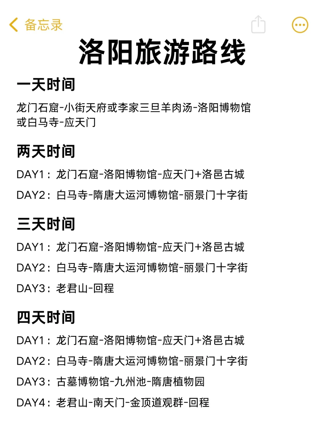 写给10-12月准备去洛阳旅游的姐妹👭超全
