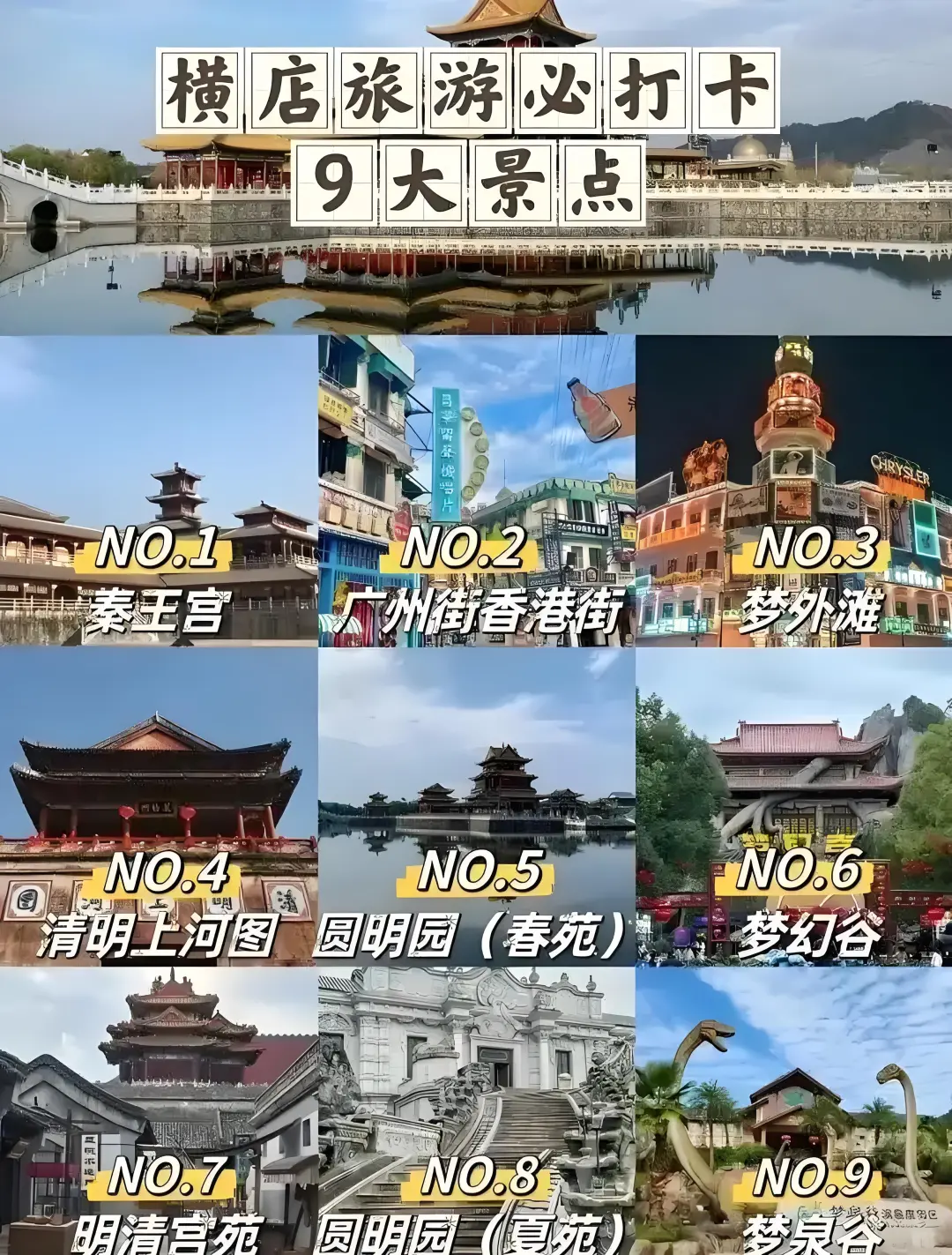 还不知道去哪里玩么？总要去趟横店影视城吧