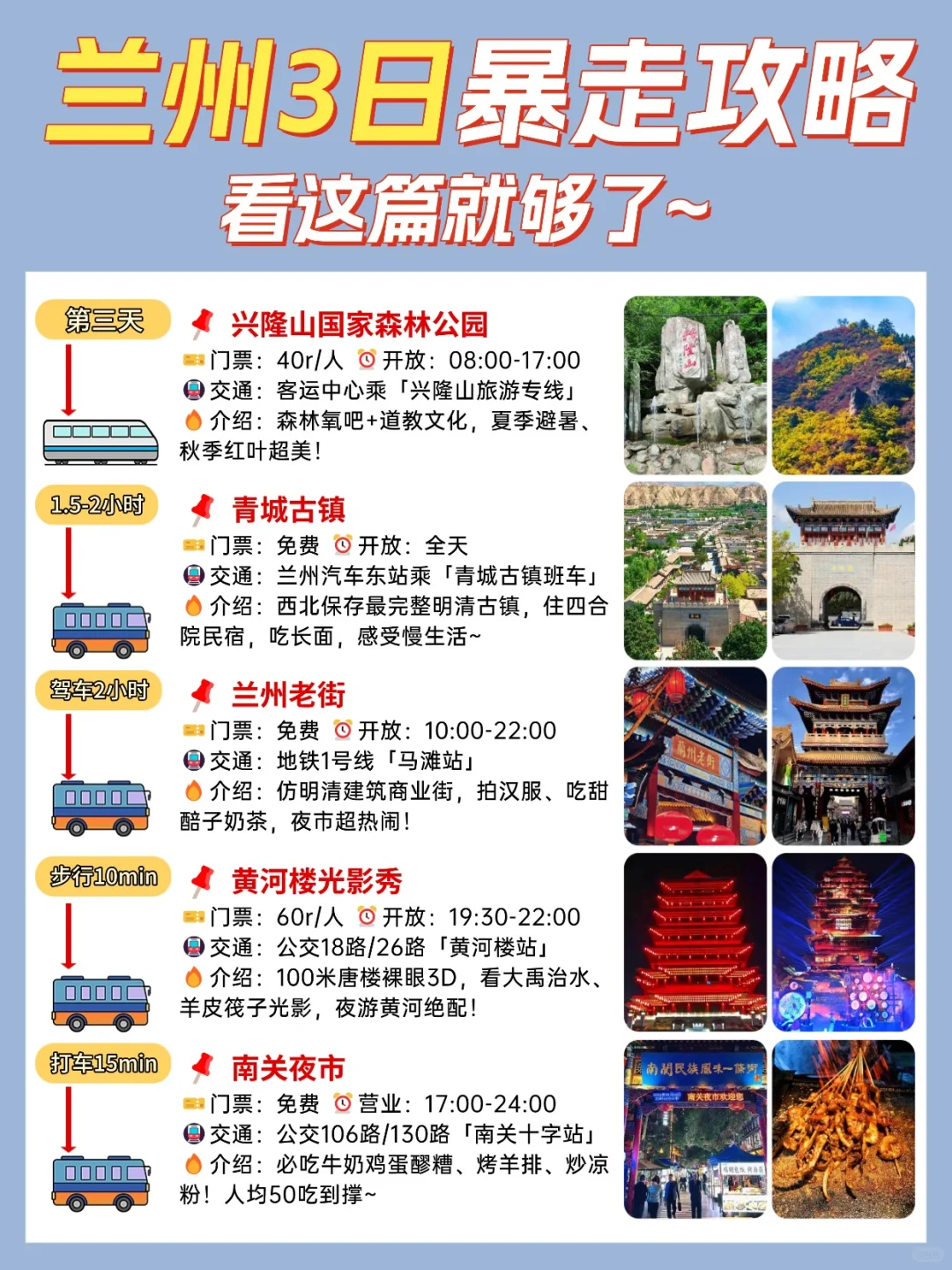 兰州3天玩透景点+美食,行李寄存攻略✅-