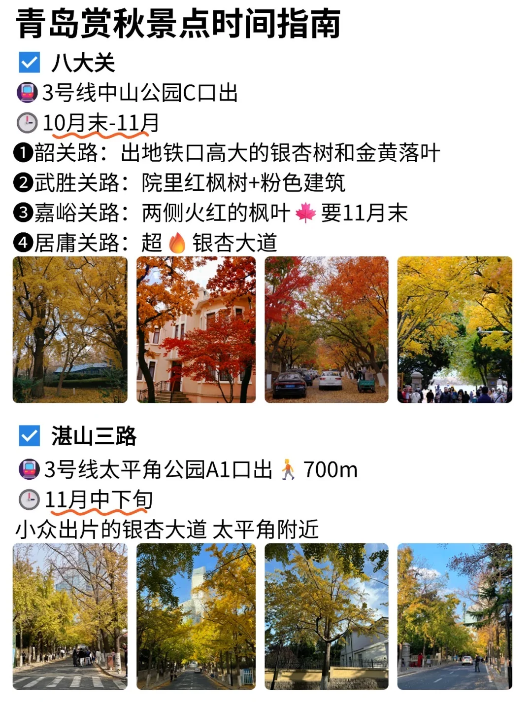 青岛赏秋攻略~一定要去的景点