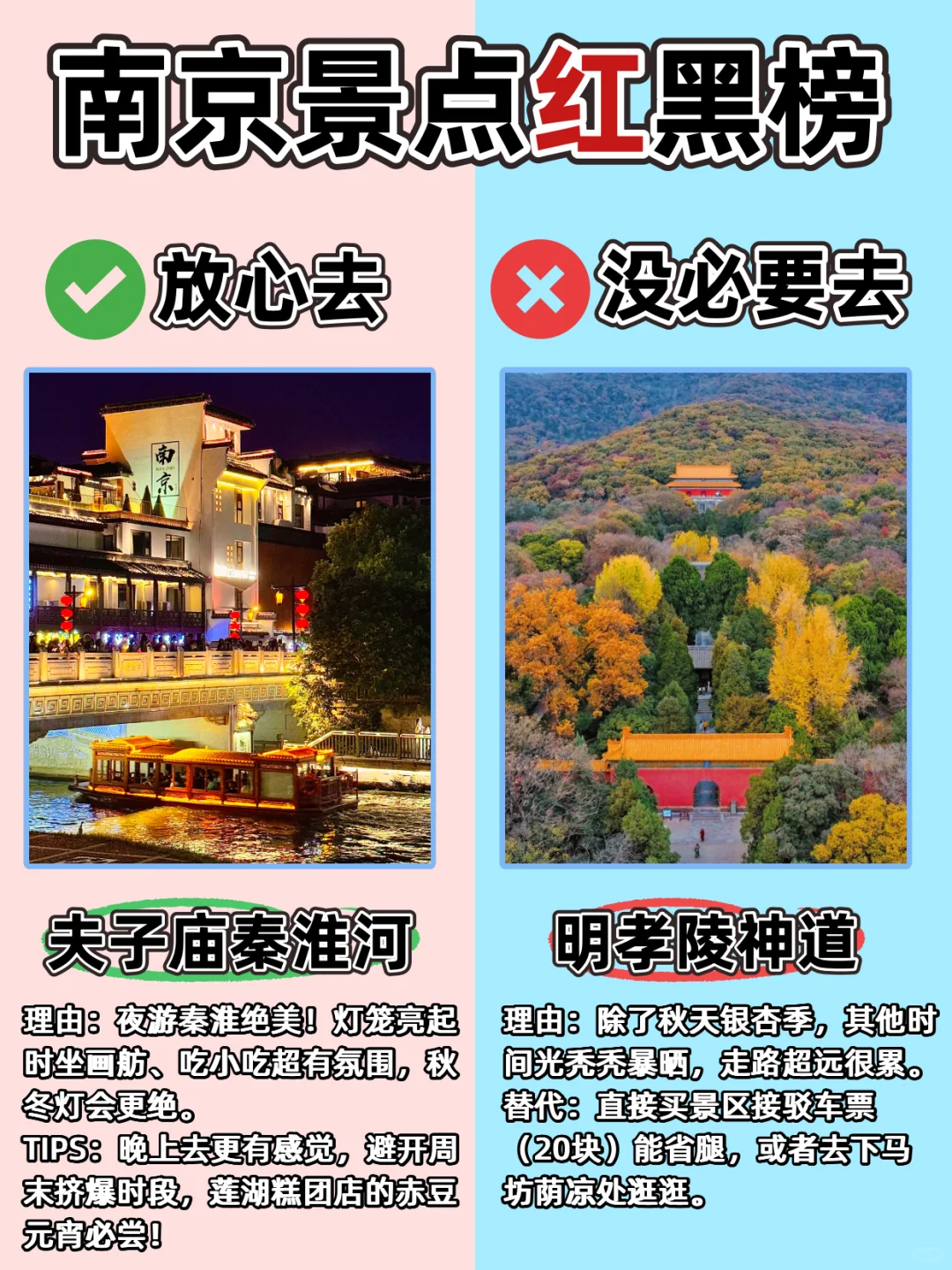 南京旅游大实话...红黑榜帮你避雷‼️