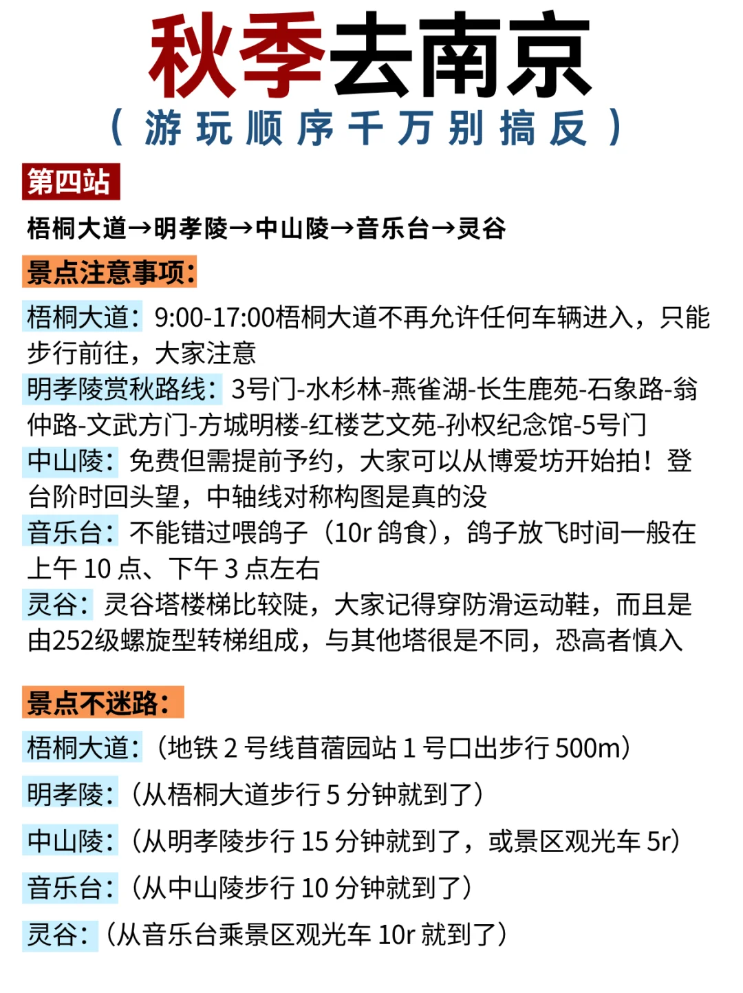 10月准备来南京赏秋📣不踩雷的旅游攻略