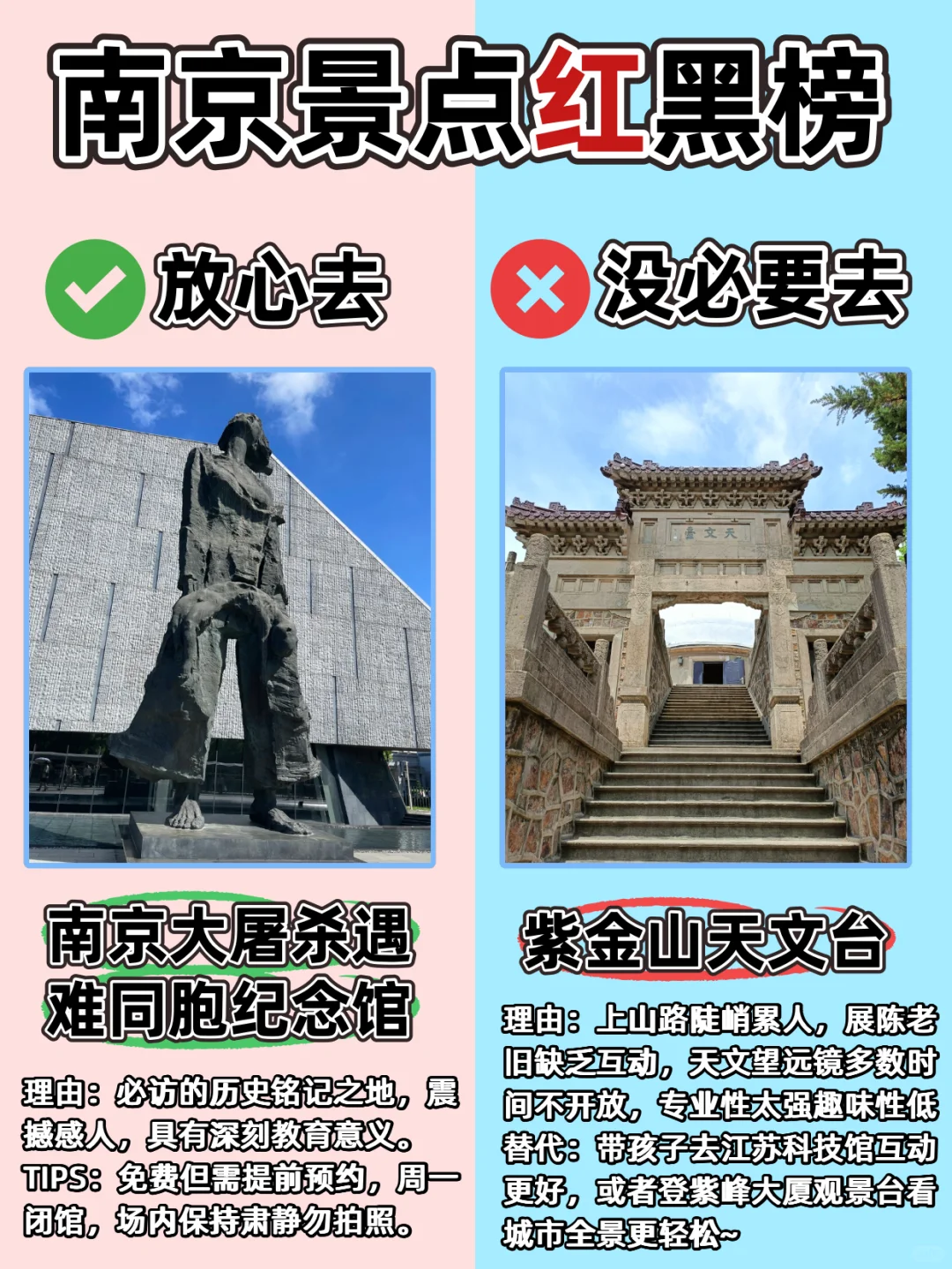 南京旅游大实话...红黑榜帮你避雷‼️