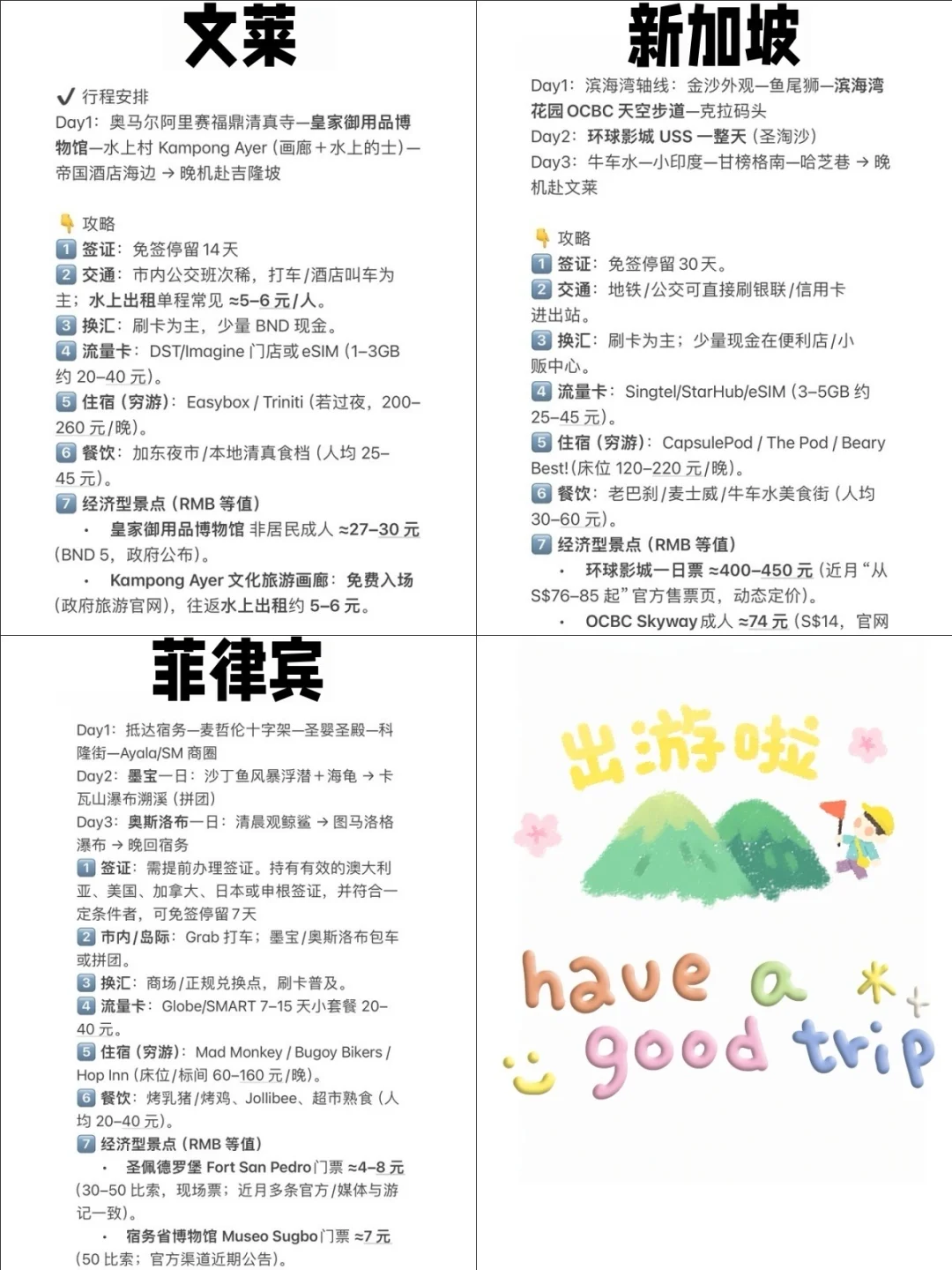 给勇敢的穷鬼提供2.7w环游世界27国的路线