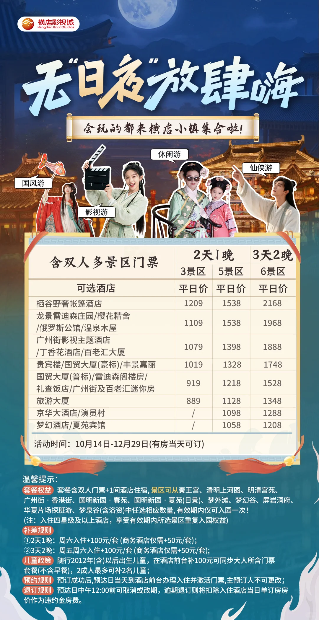 来横店不知道去哪里玩？不知道门票价格？