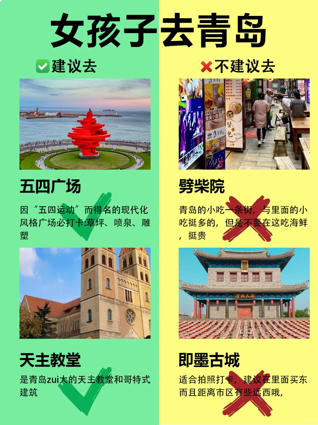 女孩子第一次来青岛旅游🔥放心抄作业