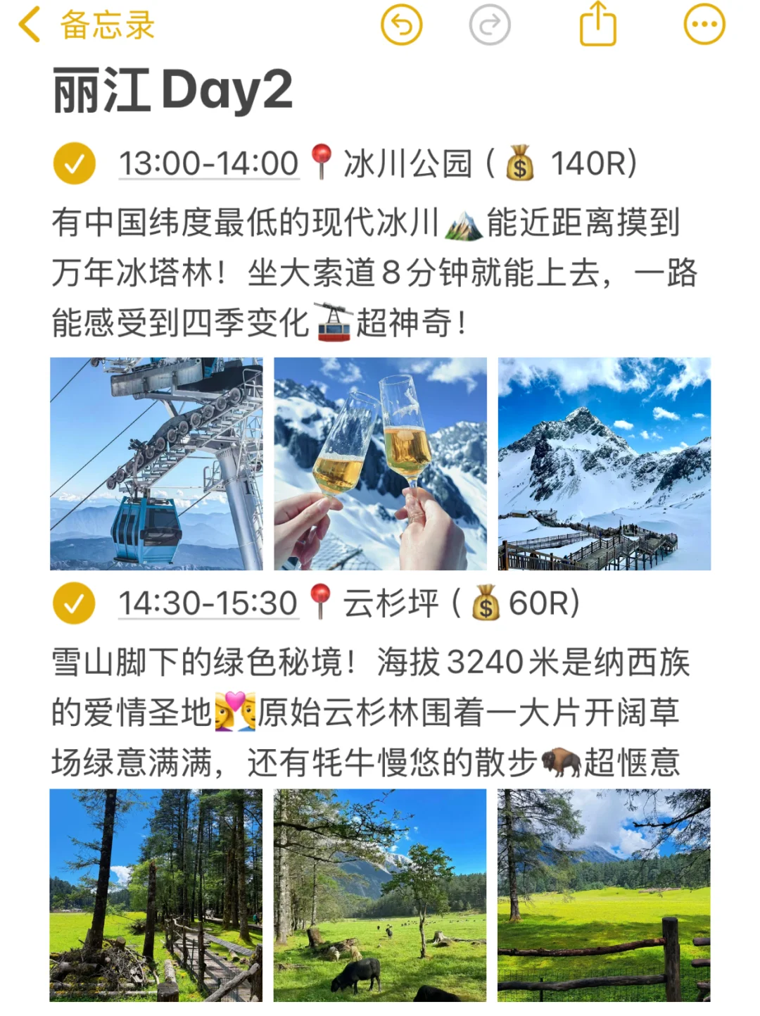 本J人对自己做的丽江攻略甚是满意