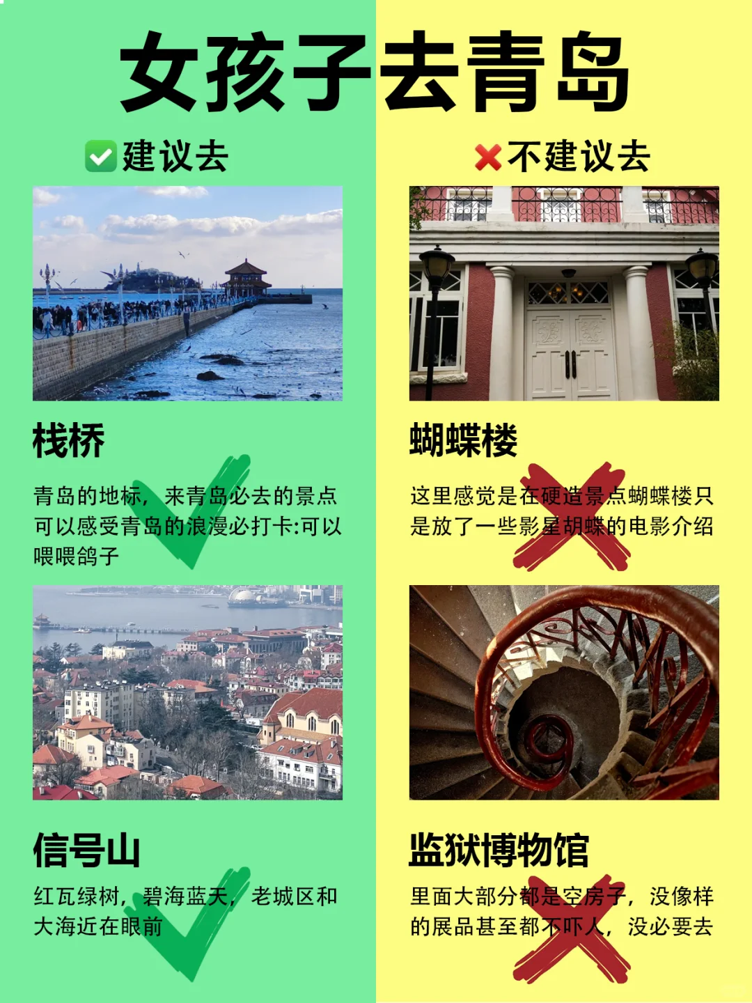 女孩子第一次来青岛旅游🔥放心抄作业