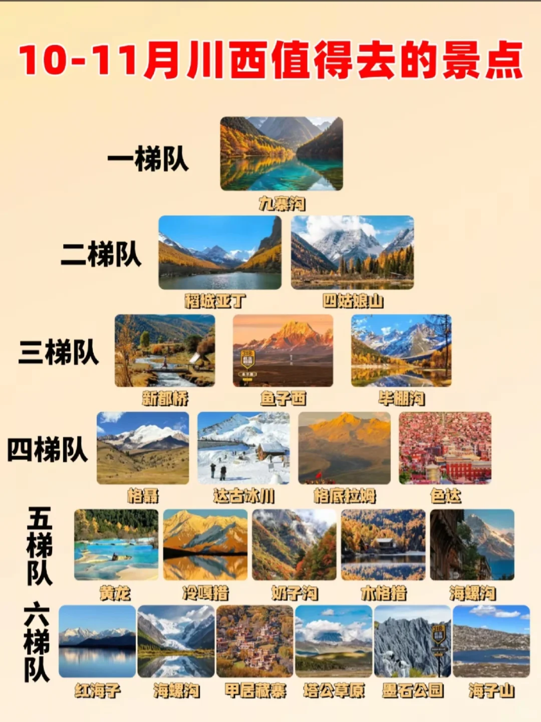 🍁10-11月川西热门景点错过等一年
